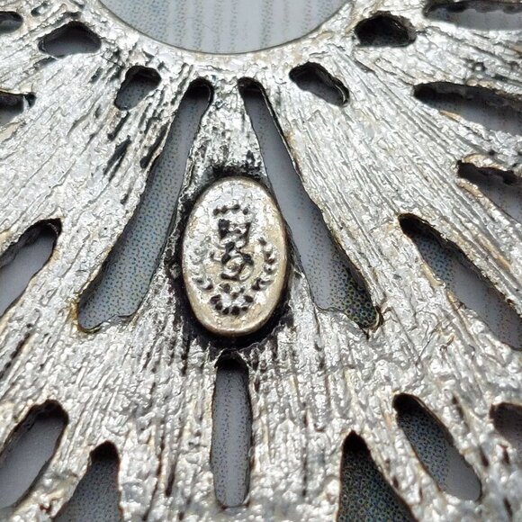 Premier Designs Silver Tone Filigree Openwork Teardrop Earrings Statement 2.5" - Picture 8 of 9